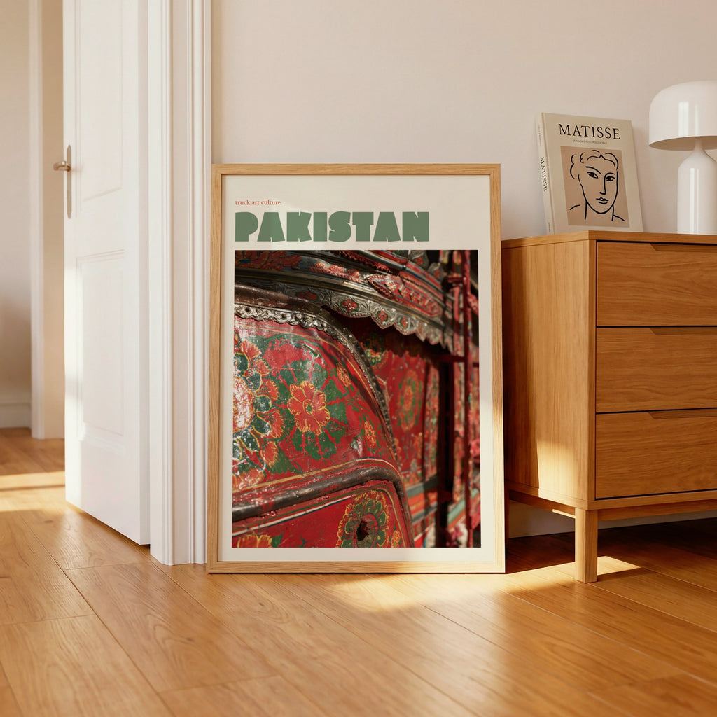 Pakistan Truck Art Print, Contemporary Travel Wall Art, Colourful South Asia Decor