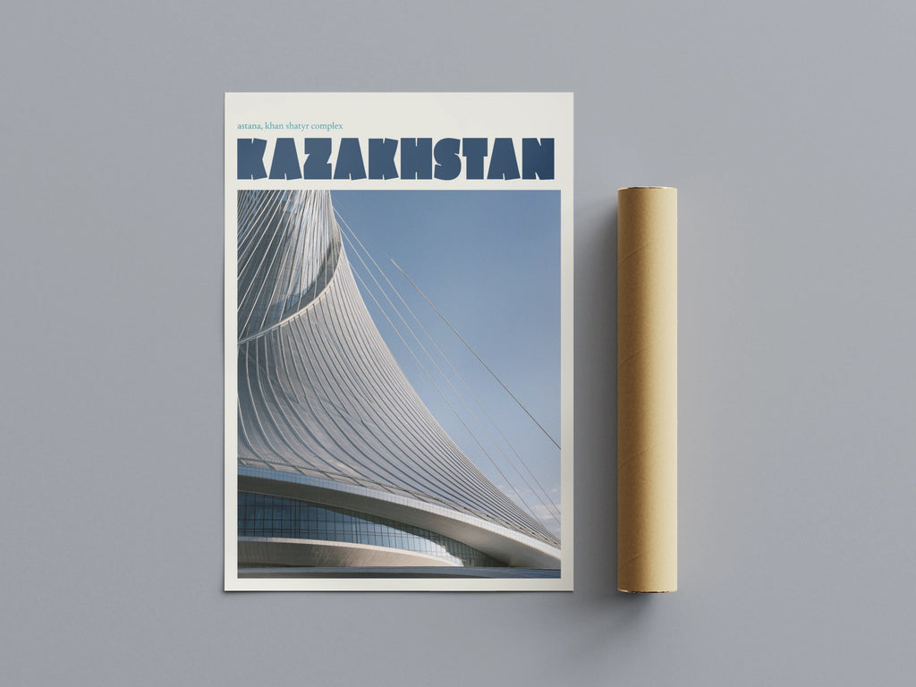 Kazakhstan Print, Astana Khan Shatyr Contemporary Architecture Travel Wall Art