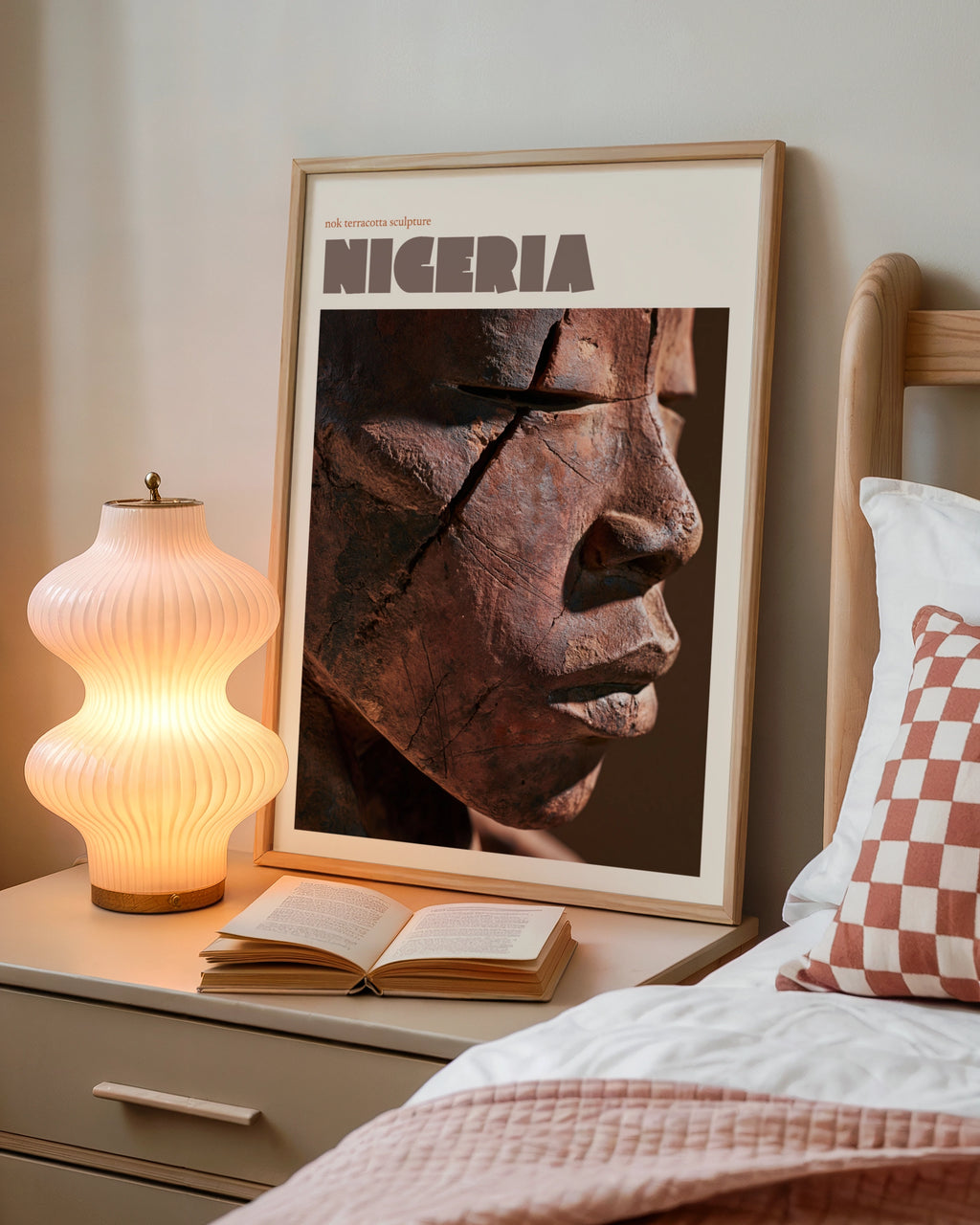 Nigeria Travel Print, Nok Terracotta Sculpture, contemporary African Wall Art