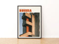 Russia Constructivist Architecture Poster, Retro Travel Print, Soviet Building Wall Art