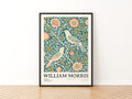 Classic Inspired William Morris Bird Print, Arts and Crafts Exhibition Poster, Floral Wall Art