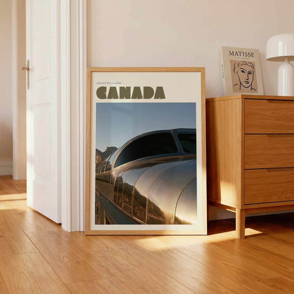 Canada Train Travel Art, contemporary The Canadian Rail Print, Wall Art Gift