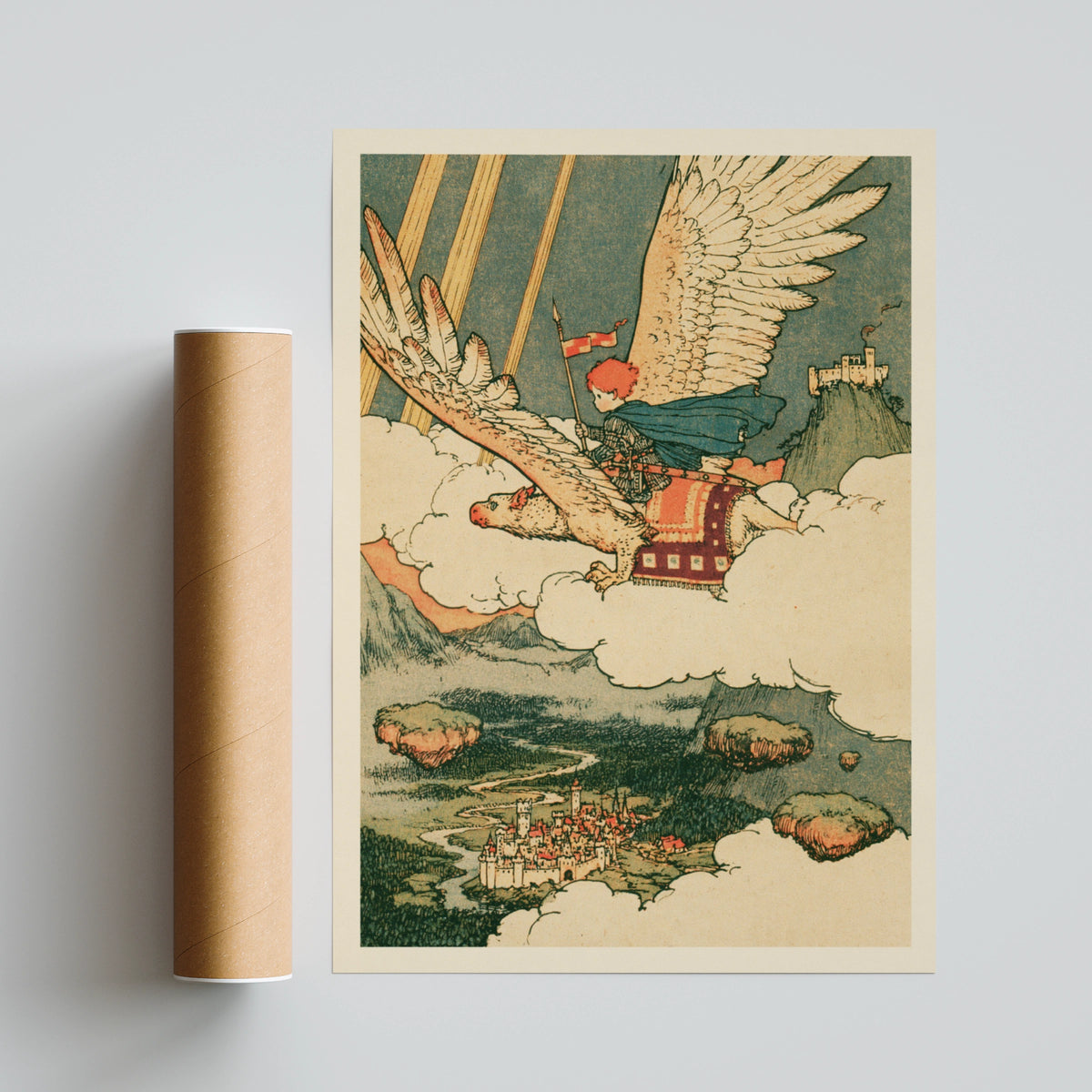 Adventure Knight, Illustrated Kid's Fantasty Print
