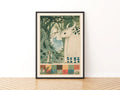 Retro Children's Dragon Knight Print, Vintage Folk Tale Wall Art, Kids Fantasy Poster George and the Dragon
