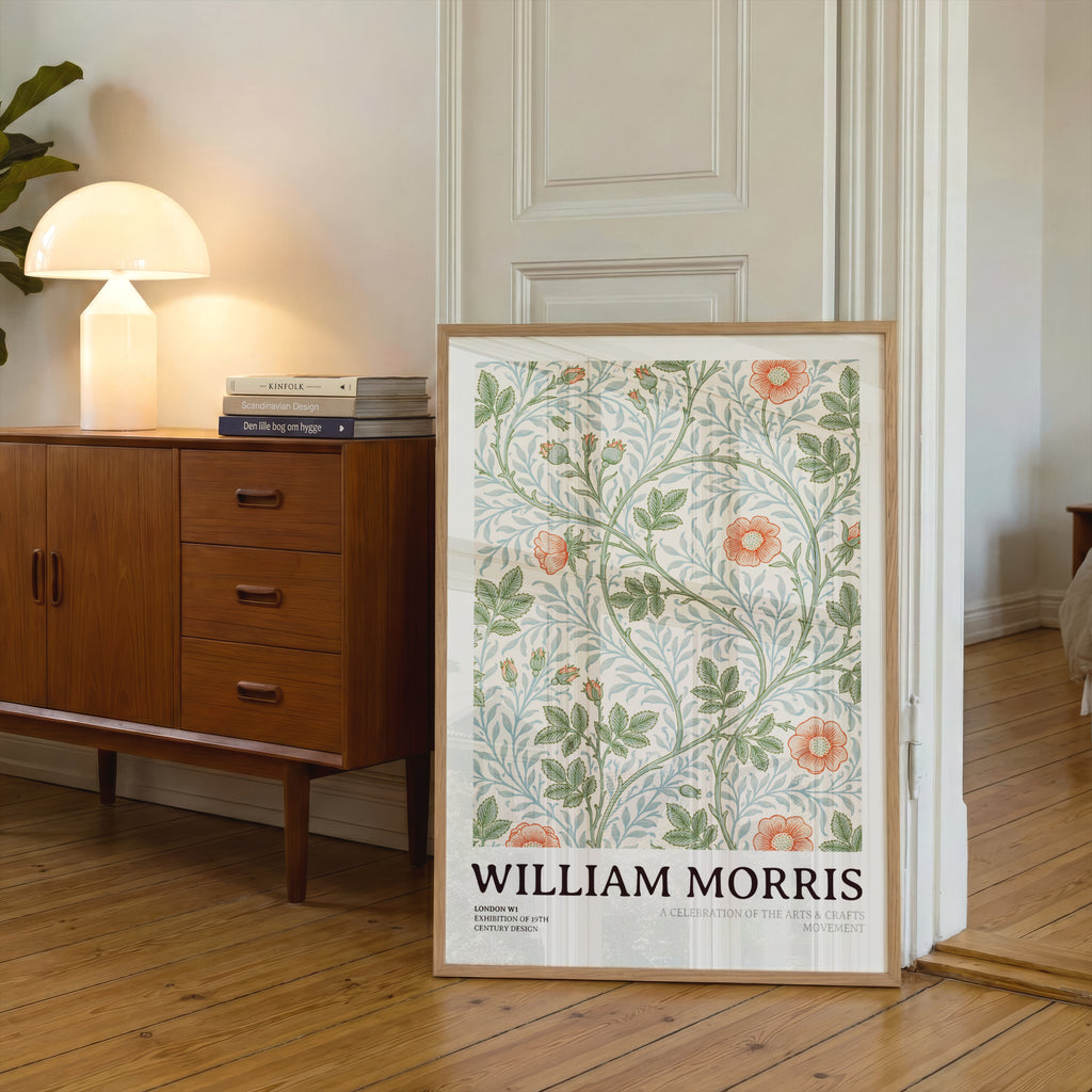 William Morris Exhibition Poster, Arts and Crafts Floral Wall Art, Classic Inspired Prints