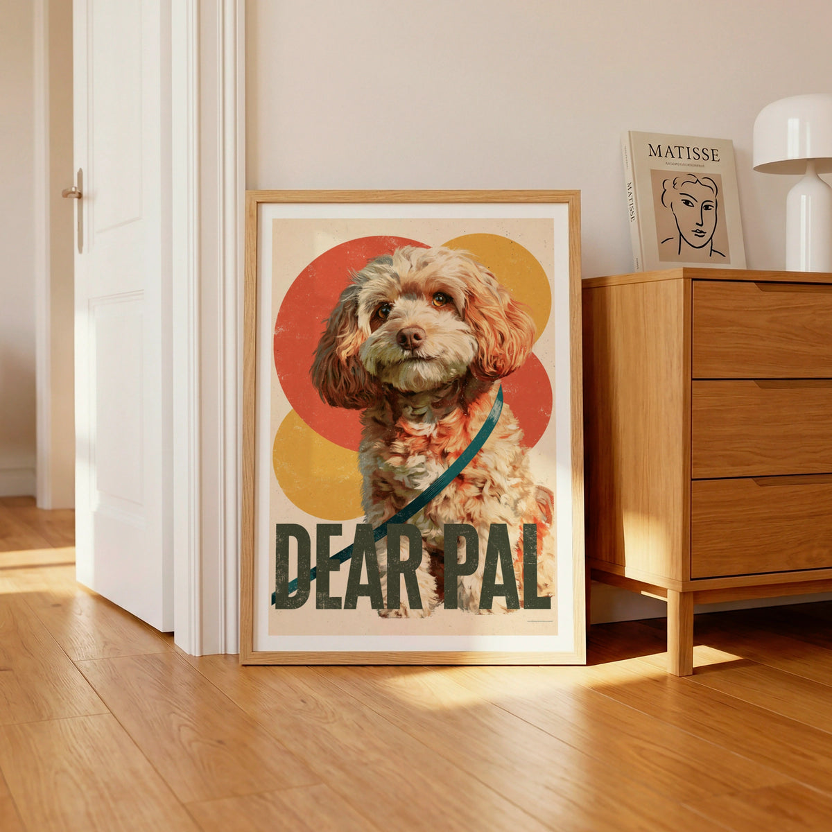 Retro Cockapoo Dog Print, Dear Pal Poster, Vintage Style Dog Wall Art, Doodle Gift