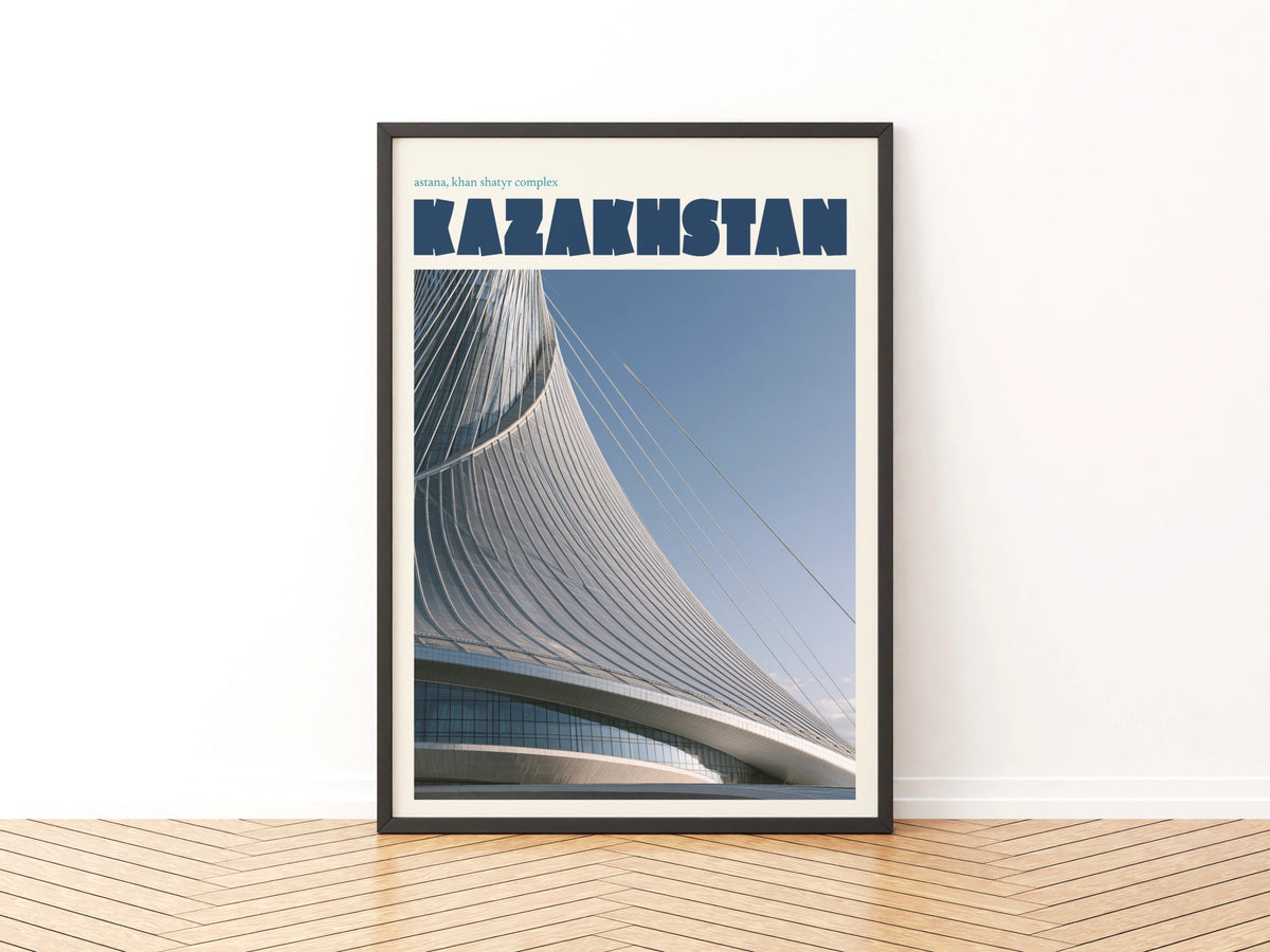 Kazakhstan Print, Astana Khan Shatyr Contemporary Architecture Travel Wall Art
