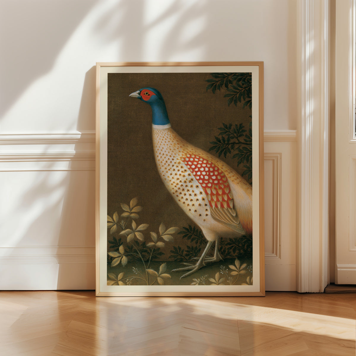 Vintage Pheasant Print, Classic Inspired Prints, Bird Wall Art, Antique Oil Painting Poster