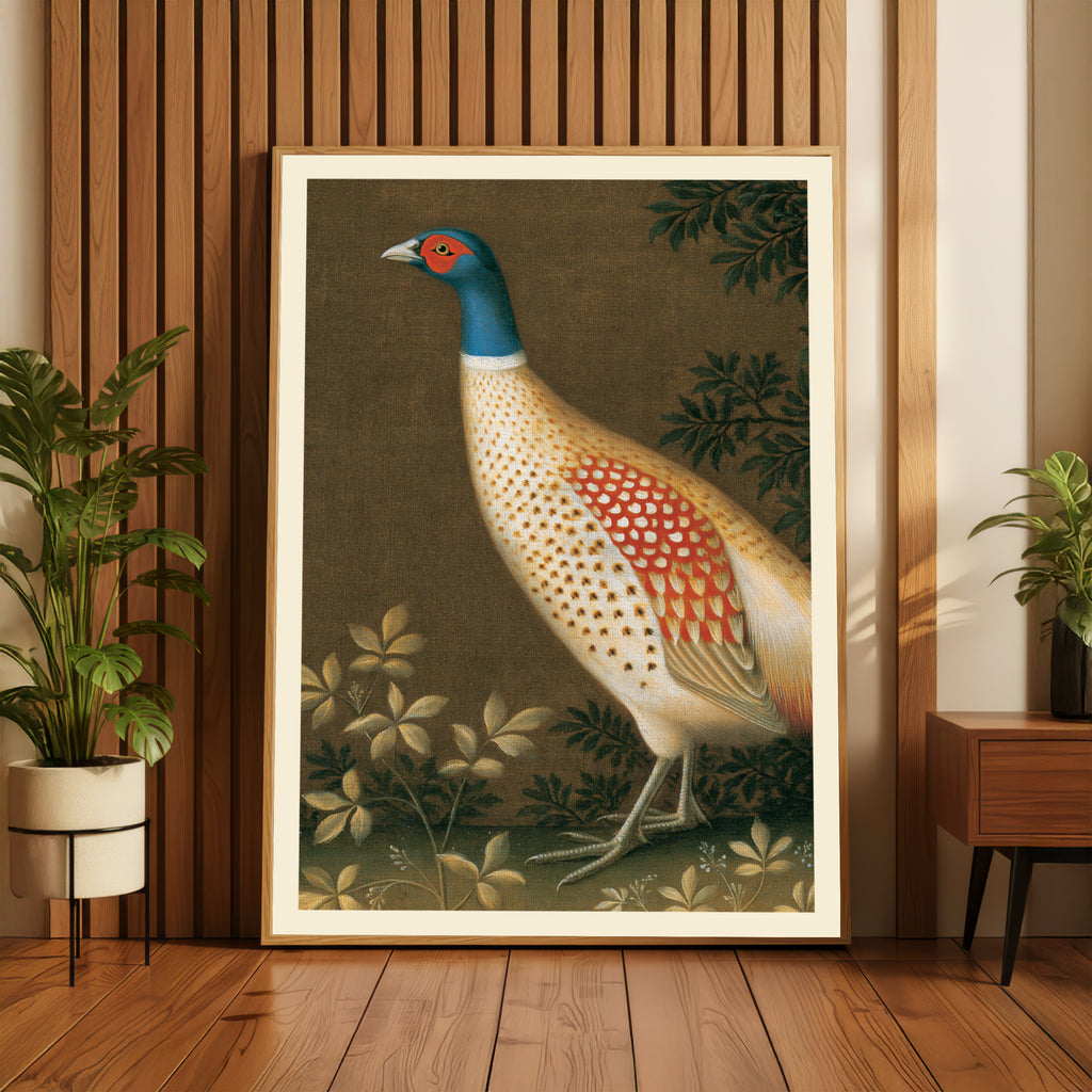 Vintage Pheasant Print, Classic Inspired Prints, Bird Wall Art, Antique Oil Painting Poster