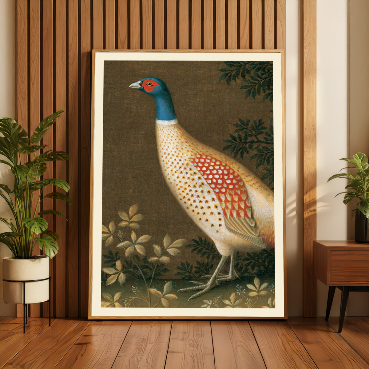 Vintage Pheasant Print, Classic Inspired Prints, Bird Wall Art, Antique Oil Painting Poster