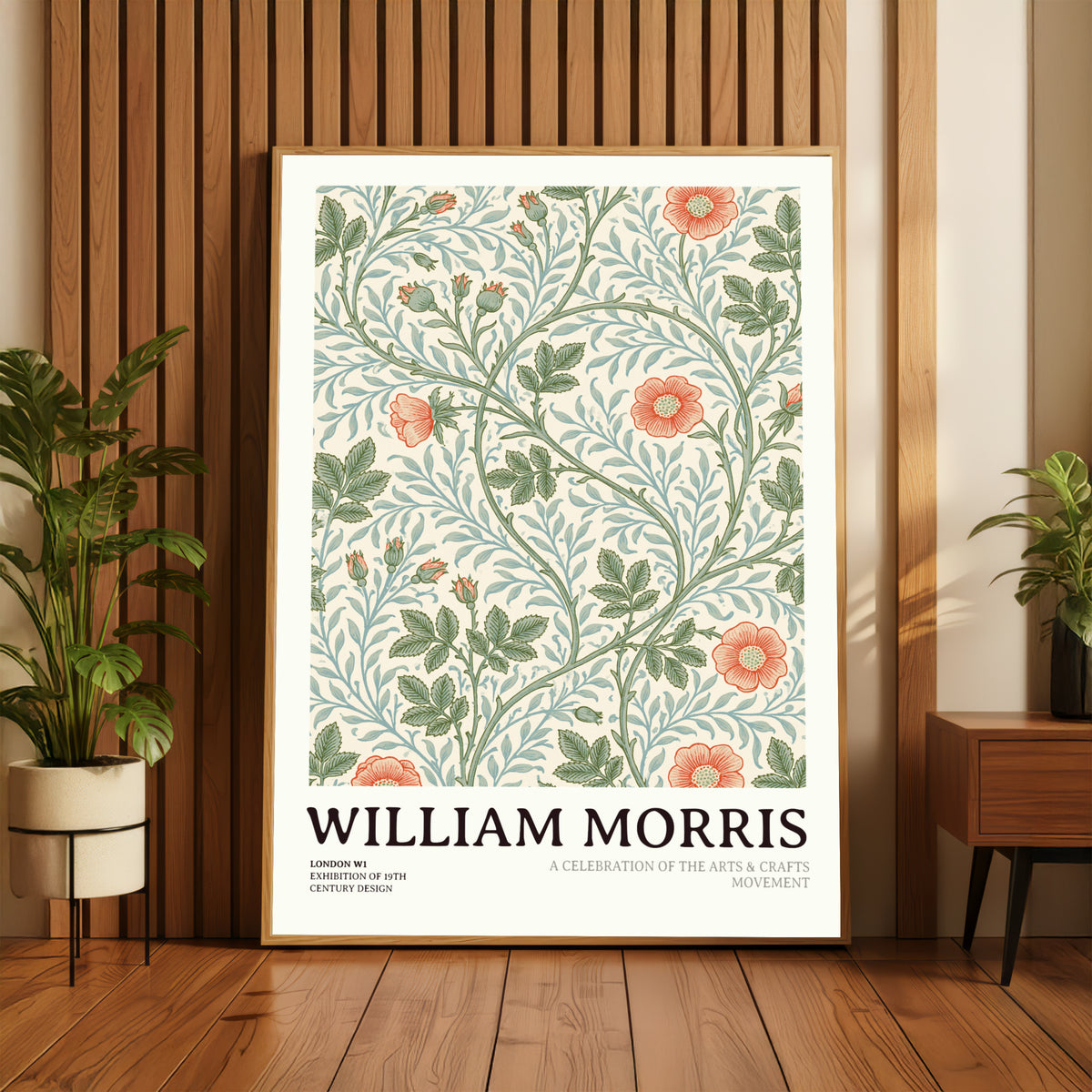 William Morris Exhibition Poster, Arts and Crafts Floral Wall Art, Classic Inspired Prints