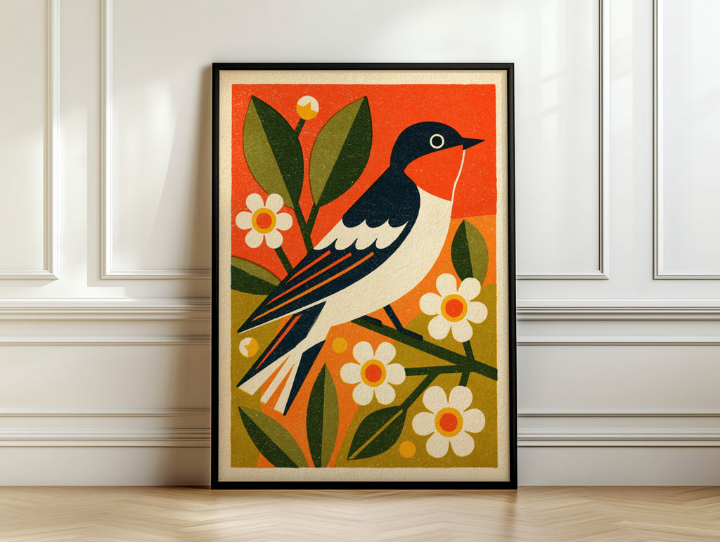 Retro Bird print