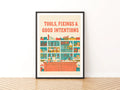Tools Fixings Good Intentions Retro Workshop Poster, DIY Wall Art, Shed Print
