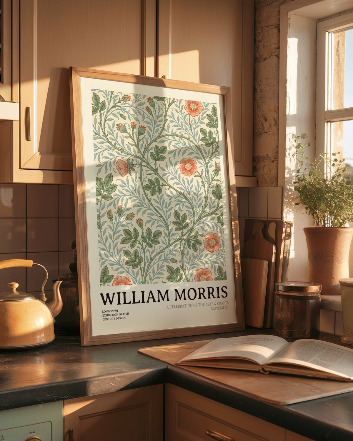 William Morris Exhibition Poster, Arts and Crafts Floral Wall Art, Classic Inspired Prints
