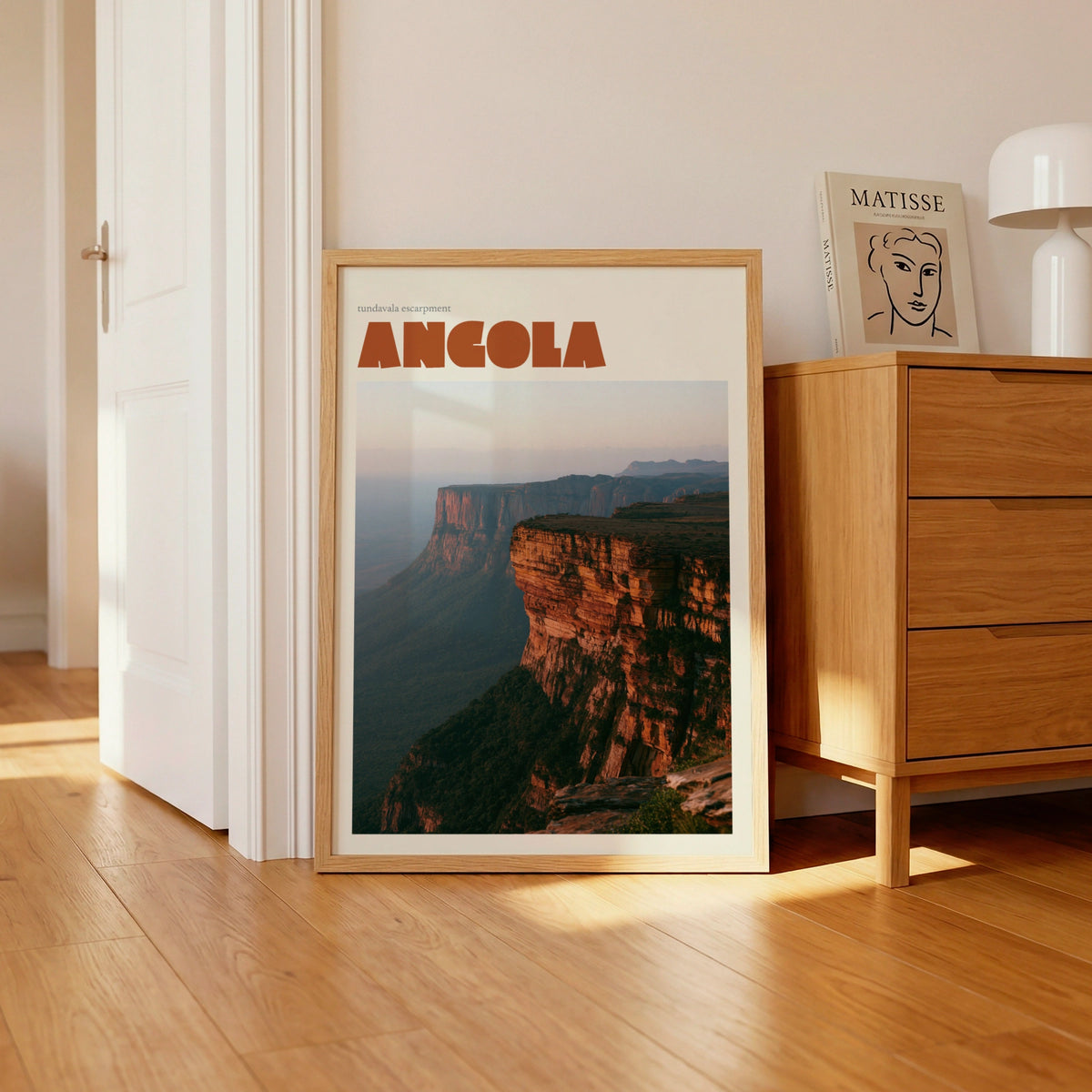 Angola Travel Print, Tundavala Escarpment contemporary Wall Art, African Nature Cliff Landscape