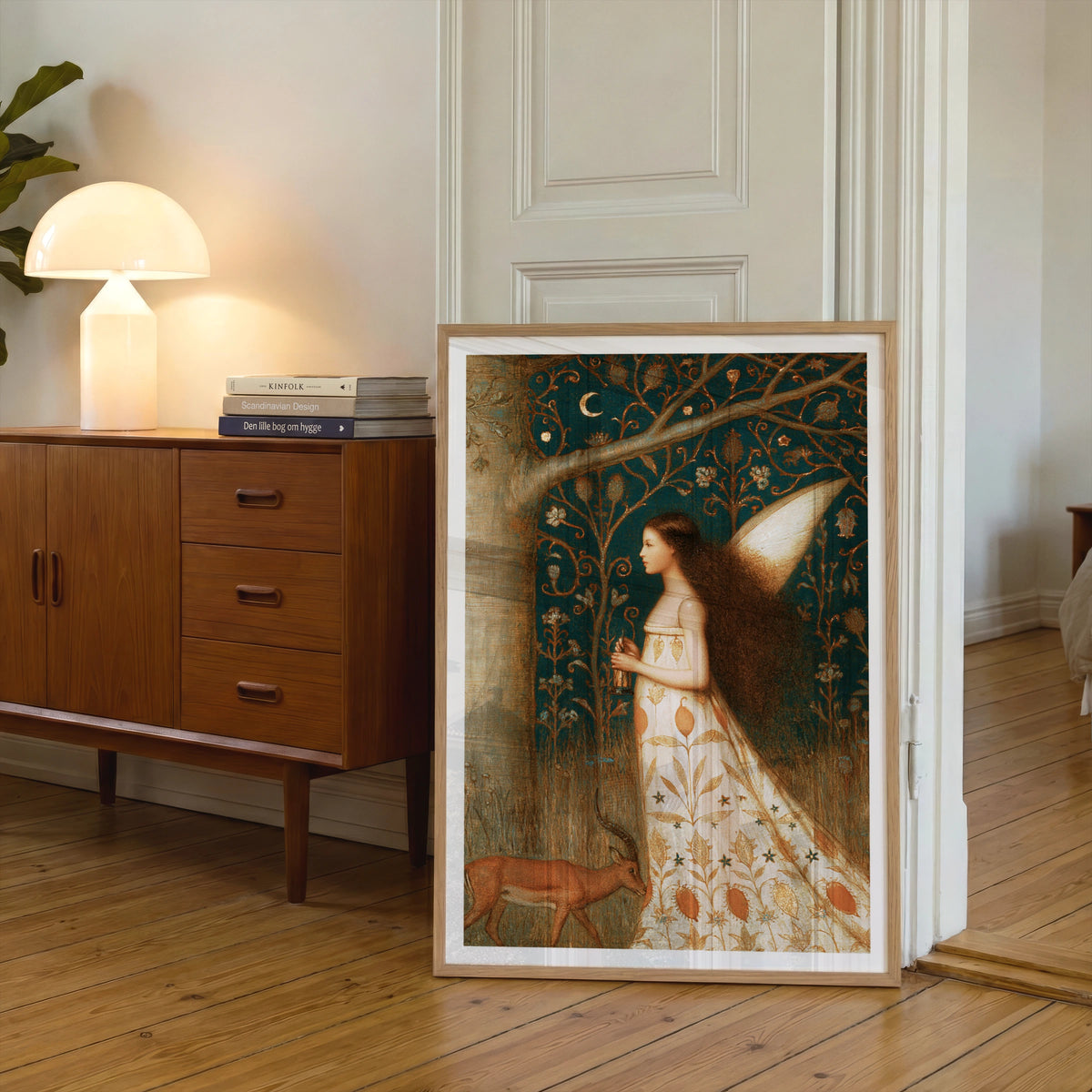 Fairy of the Woods  Folk Art Print, Classic Inspired Woodland Fairy Poster, Girls Bedroom Art