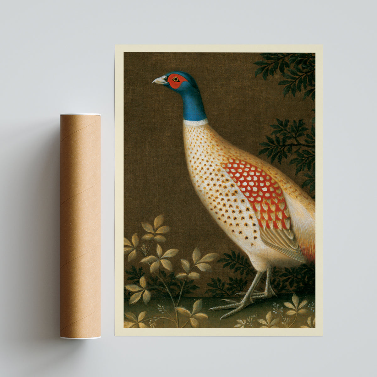 Vintage Pheasant Print, Classic Inspired Prints, Bird Wall Art, Antique Oil Painting Poster
