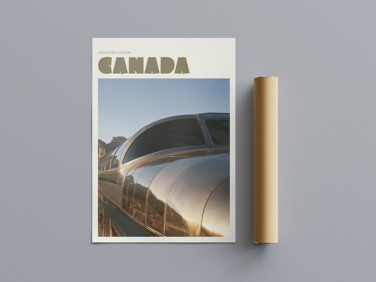 Canada Train Travel Art, contemporary The Canadian Rail Print, Wall Art Gift