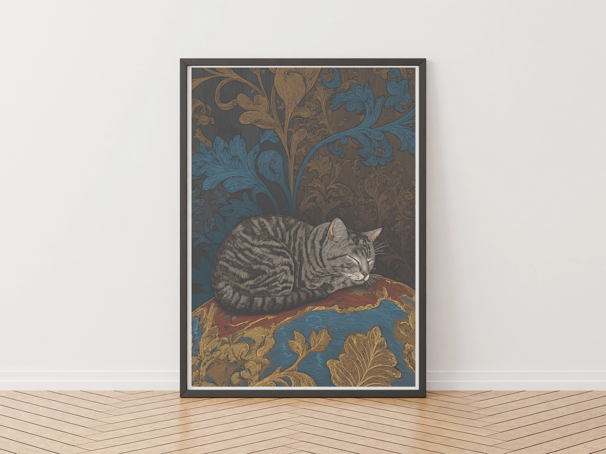 Sleeping Cat Art Print